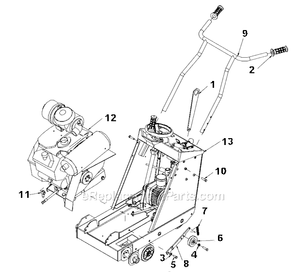 Page A Diagram and Parts List for MK-2020HSP  MK Diamond Concrete Saw